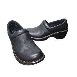 B.o.c Born Concept Clog Shoes Women 6.5 Black Leather Slip On Comfort BC3632